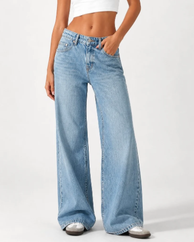 Wide Leg Low Waist - Classic Blue