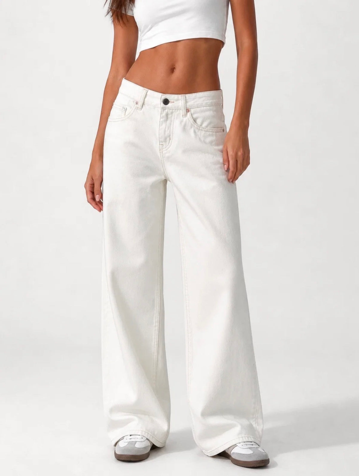 Wide Leg Low Waist - Off White