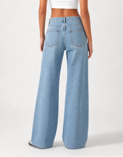 Wide Leg Low Waist - Classic Blue