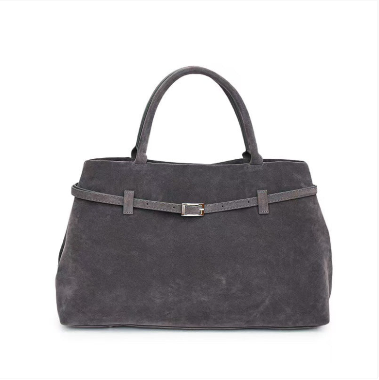 VERONA BELTED SUEDE BAG
