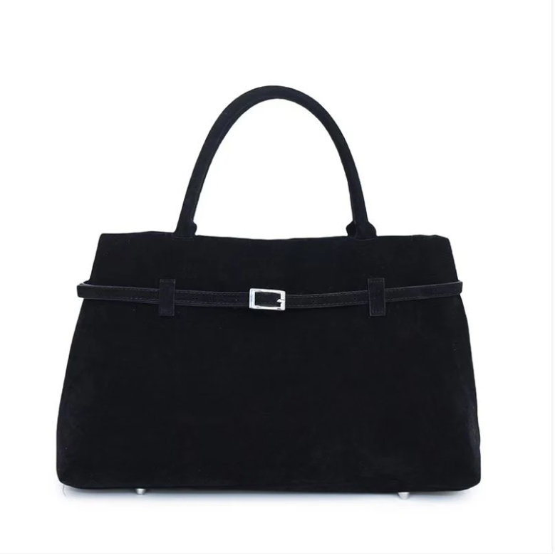 VERONA BELTED SUEDE BAG