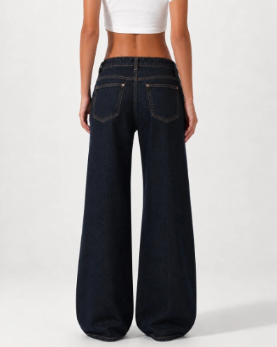 Wide Leg Low Waist - Midnight Blue