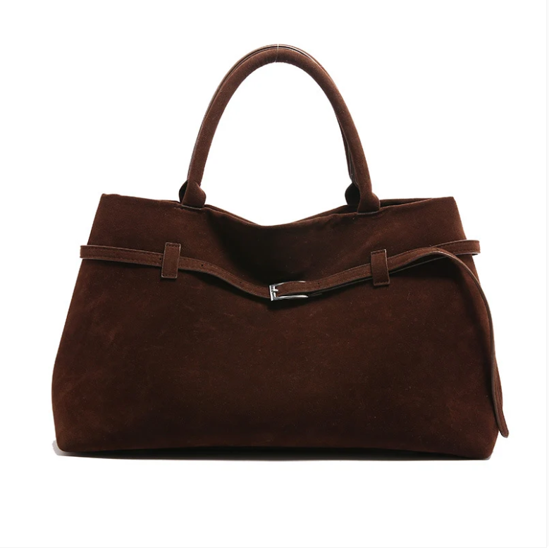 VERONA BELTED SUEDE BAG