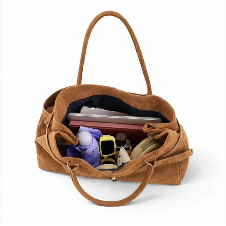 VERONA BELTED SUEDE BAG