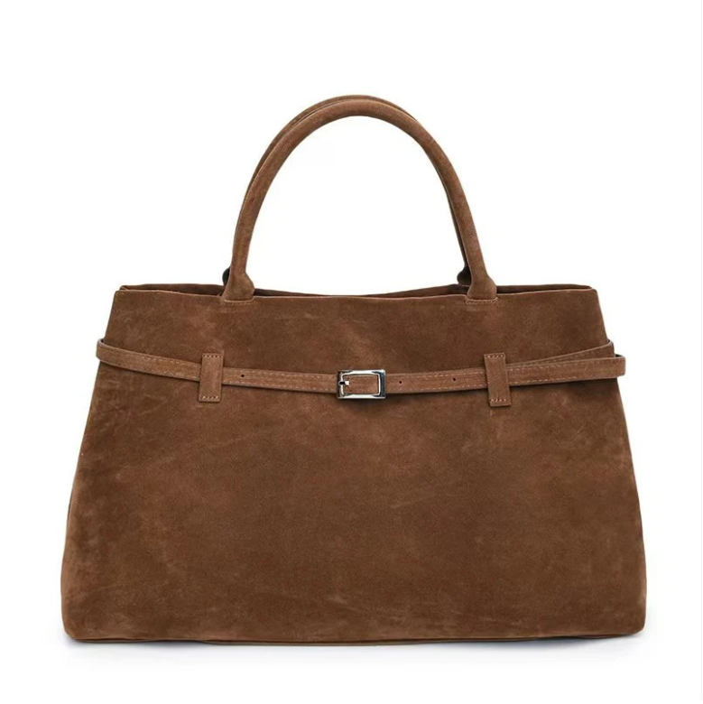 VERONA BELTED SUEDE BAG
