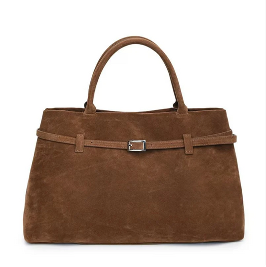 VERONA BELTED SUEDE BAG