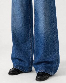 Wide Leg Low Waist - Dark Blue