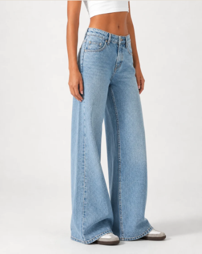 Wide Leg Low Waist - Classic Blue