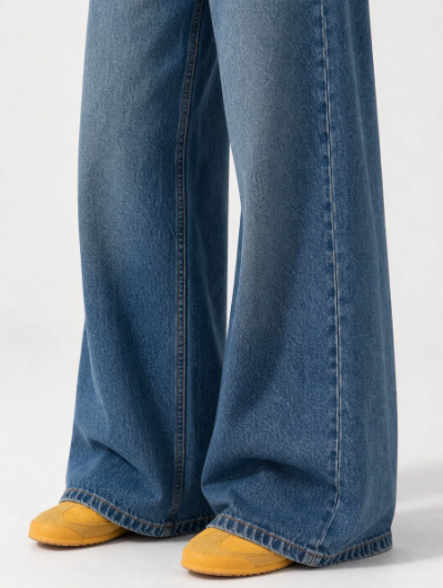 Wide Leg Low Waist - Deep Blue