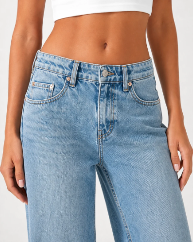 Wide Leg Low Waist - Classic Blue