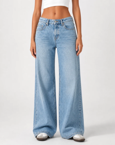 Wide Leg Low Waist - Classic Blue
