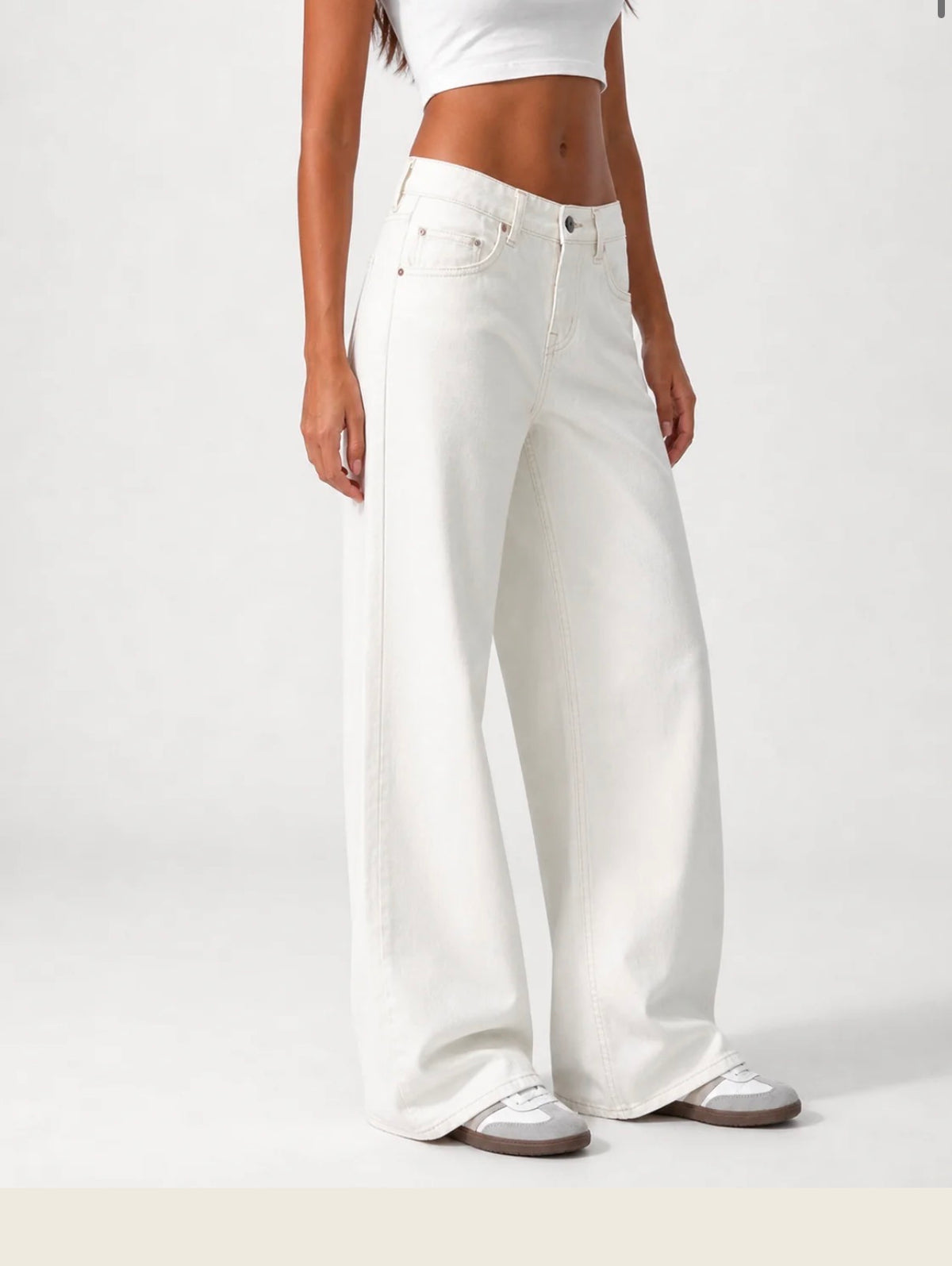 Wide Leg Low Waist - Off White