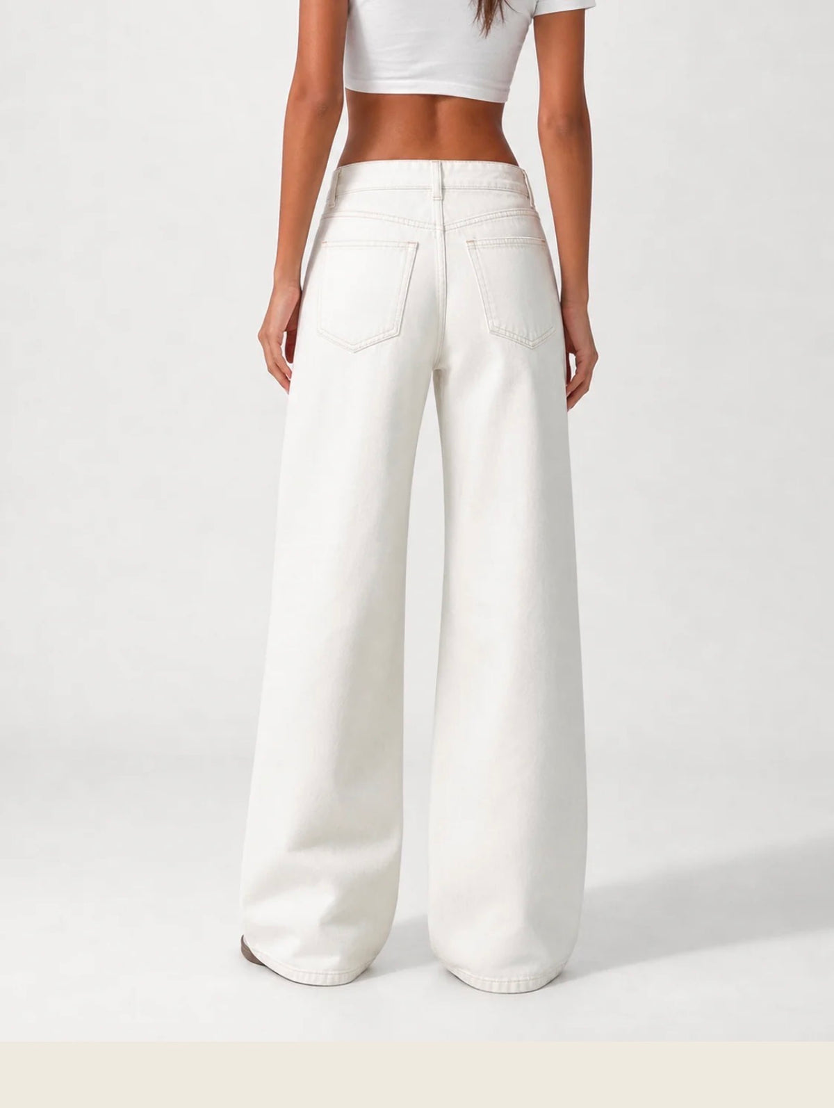 Wide Leg Low Waist - Off White