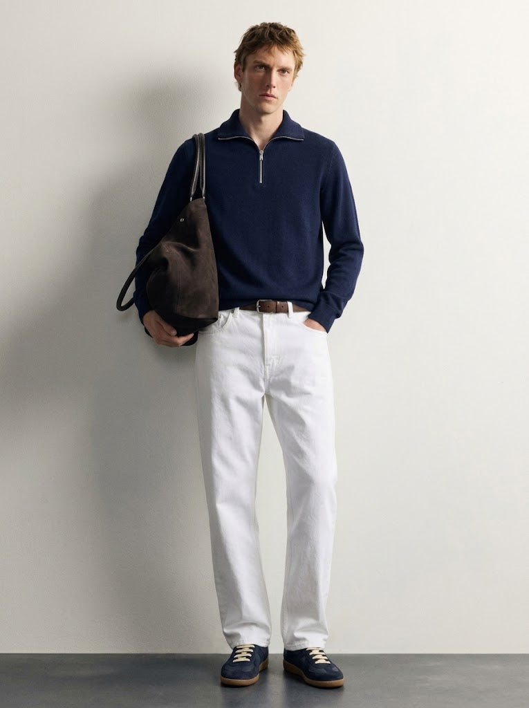 STOCKHOLM NAVY QUARTER ZIPPER