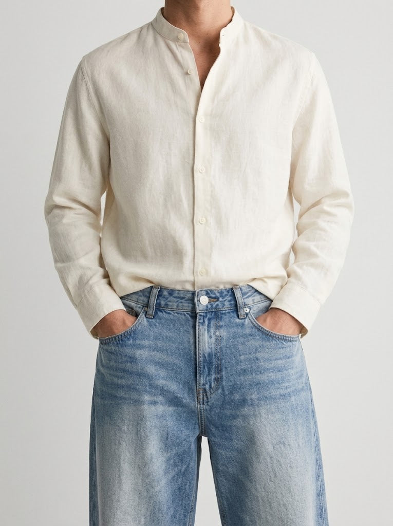VINTAGE WASHED WIDE LEG JEANS