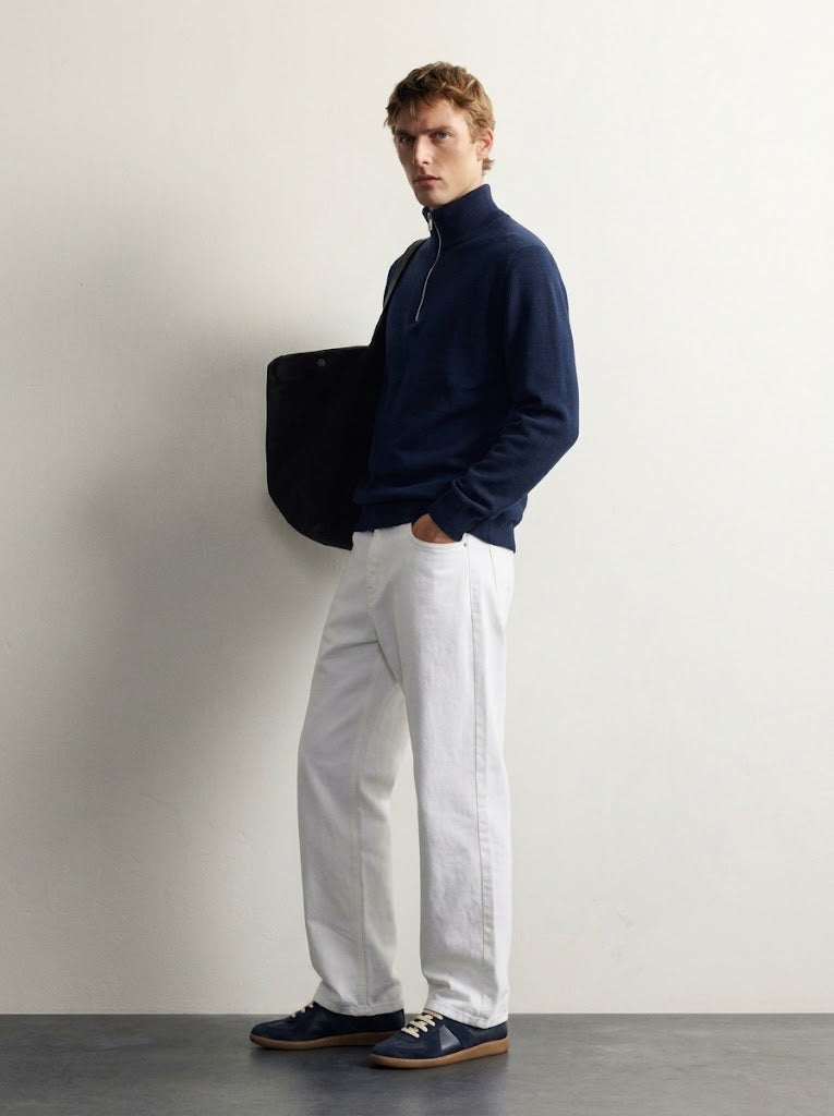STOCKHOLM NAVY QUARTER ZIPPER