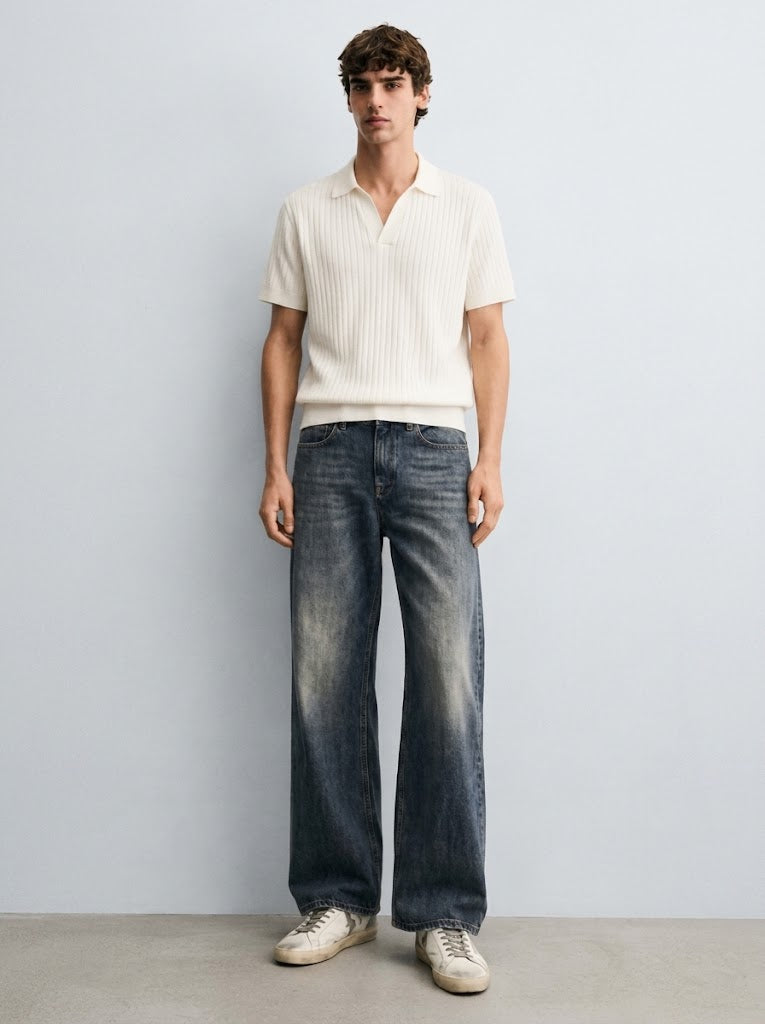 VINTAGE WASHED FLARED JEANS