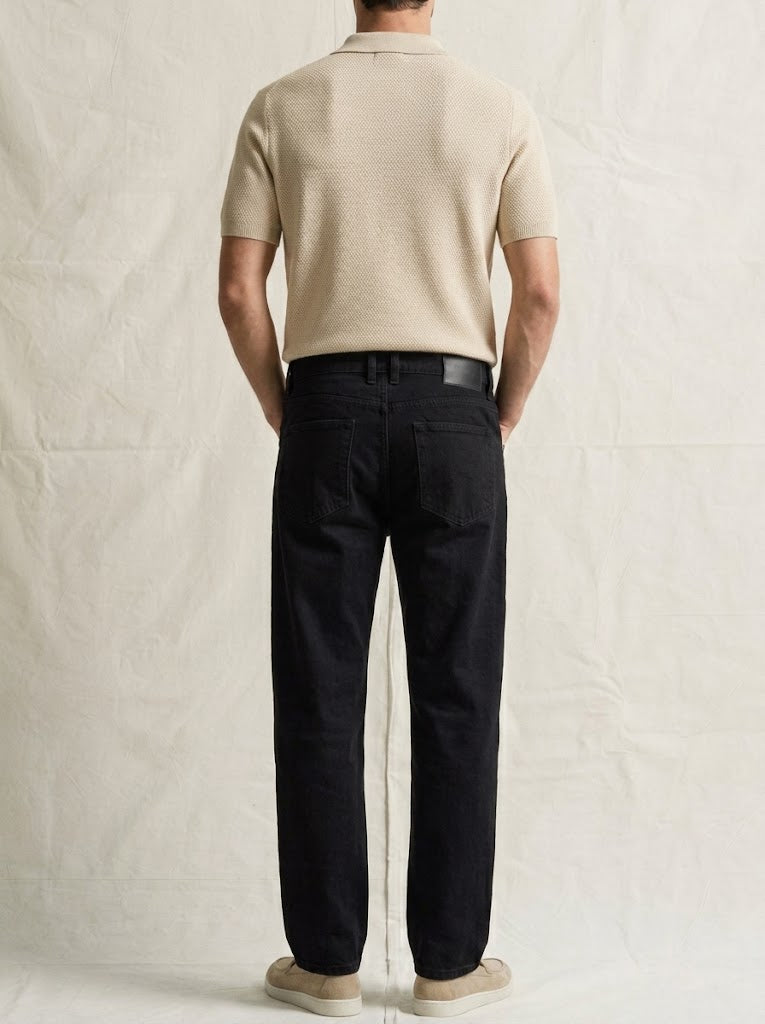 PITCH BLACK STRAIGHT LEG JEANS
