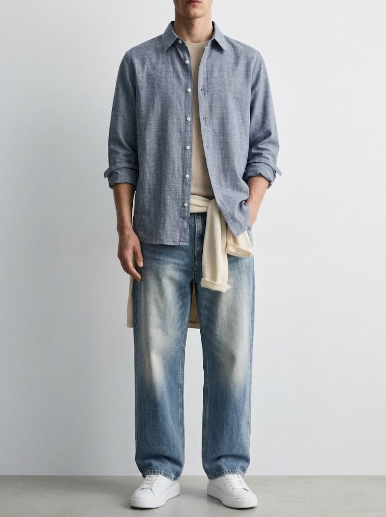 TEXTURED MILANO HEMD