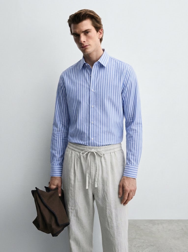 STRIPED DOWN OLD MONEY HEMD