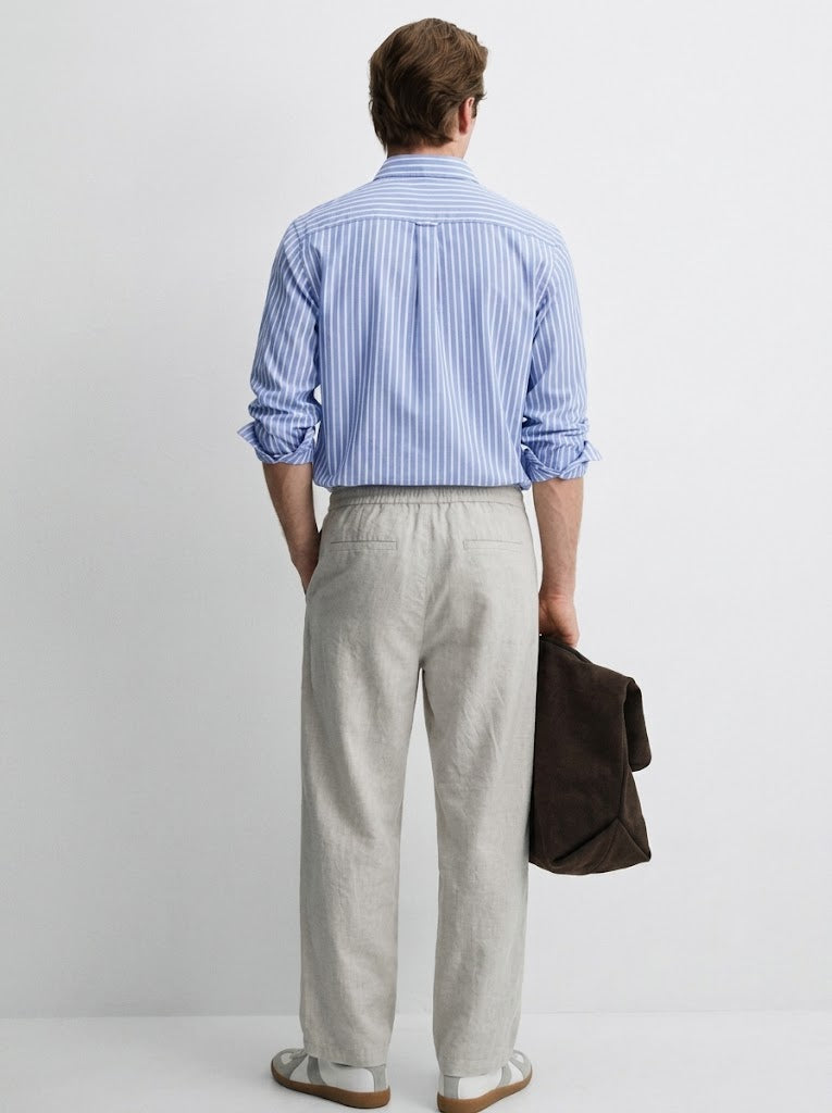 STRIPED DOWN OLD MONEY HEMD