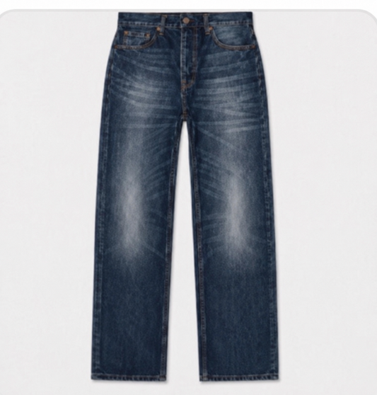 VINTAGE DARK WASH STRAIGHT JEANS
