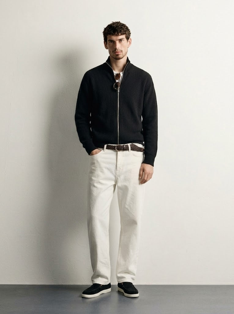 MILANO RIBBED ZIP KNIT