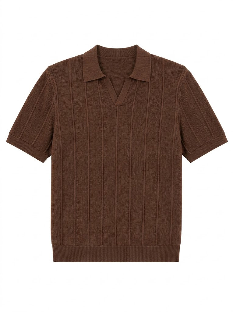 STRIPED DOWN POLO