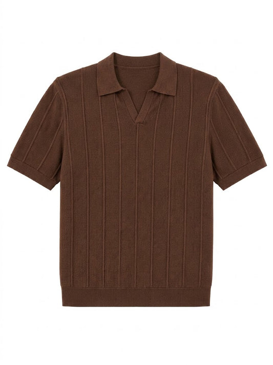 STRIPED DOWN POLO