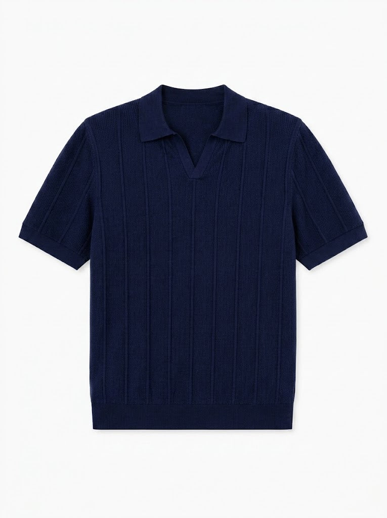 STRIPED DOWN POLO
