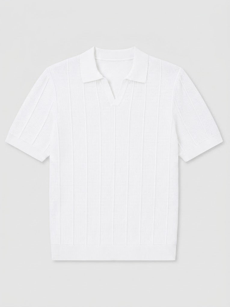 STRIPED DOWN POLO