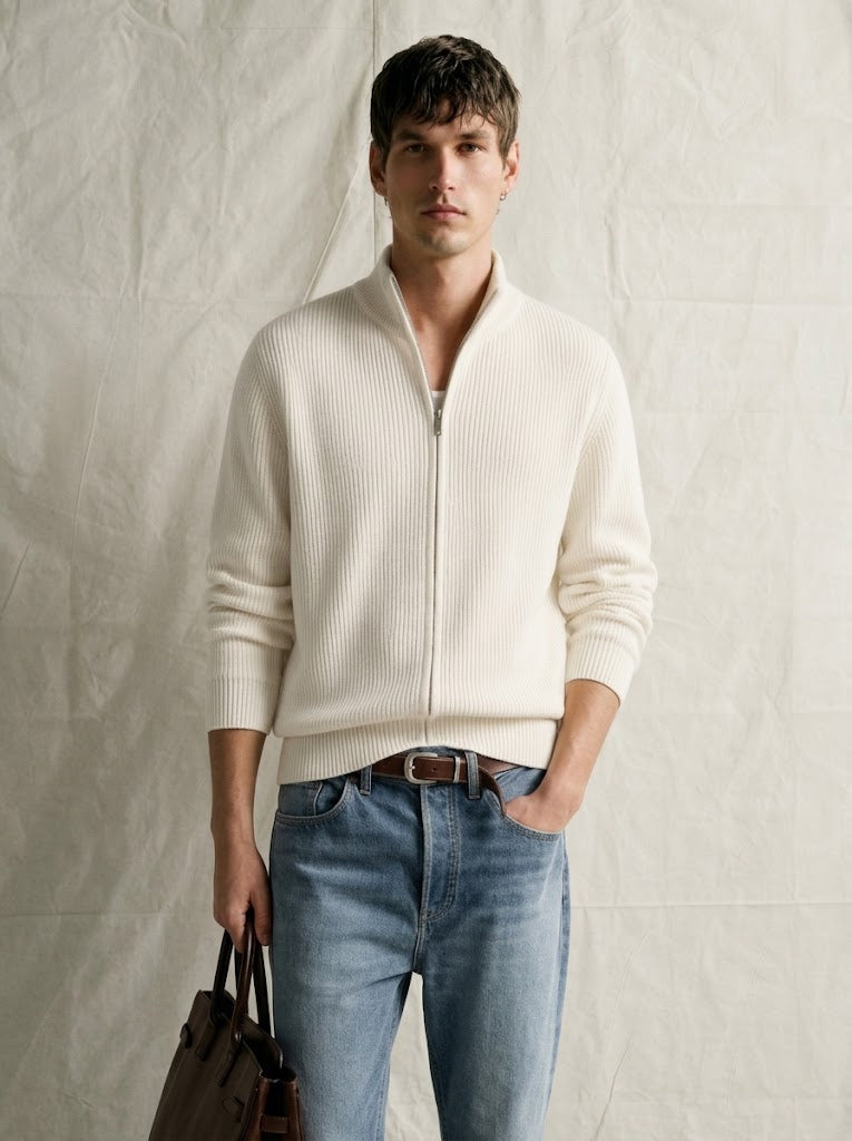 MILANO RIBBED ZIP KNIT