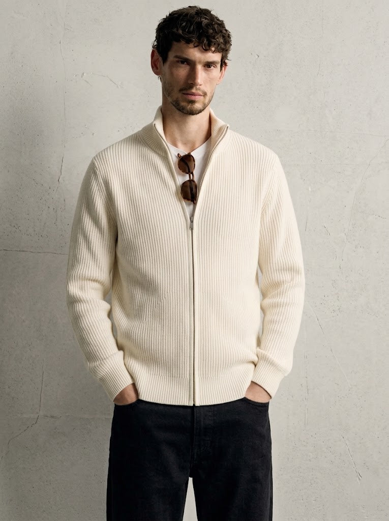 MILANO RIBBED ZIP KNIT